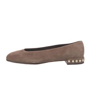 Stuart Weitzman Pearl Suede Slip On Ballet Flats Size 5.5